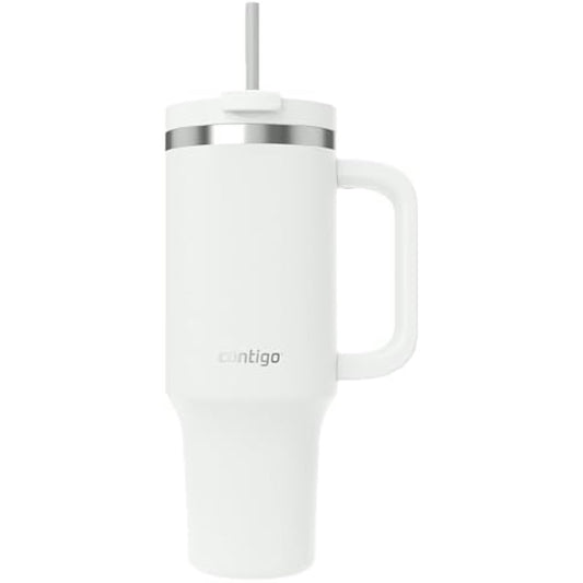 Contigo Streeterville Tumbler 1200 ml with Handle, Stainless Steel Vacuum Insulated Water Bottle with Straw and Lid, Cold for 29 Hours, Travel Mug, Thermal Flask, BPA Free