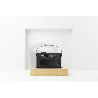 Roxel RDR-40 Stereo DAB/DAB+ Digital and FM Radio Portable Wireless Speaker with Dual Alarm Clock Function, USB & Micro SD MP3 Playback Function, 3.5mm Headphone Output (Black)