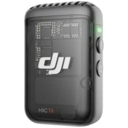 DJI Mic 2 Transmitter (Shadow Black), Wireless Lavalier Microphone with Intelligent Noise Cancelling, Bluetooth Microphone for 14-Hour Internal Recording, Magnetic Attachment Phone Microphone, YouTube