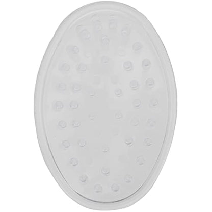 iDesign Hand Soap Holders, Small Oval Soap Dish Made of Durable Plastic, Set of 3 Practical Soap Trays for Bathroom, Toilet or Kitchen Sink, Clear