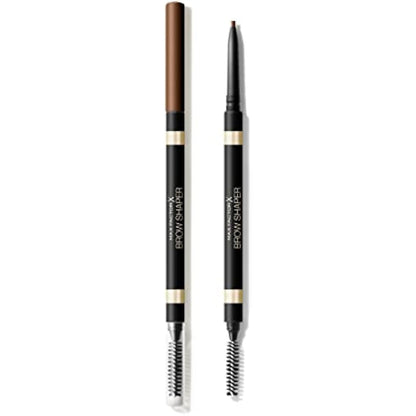 MAX FACTOR - Brow Shaper - Double Tipped Mechanical Pencil With Spoolie Brush - Utltra Fine Tip For Precise Application, Softening Effect, Matte Finish - 20 Brown - 1g