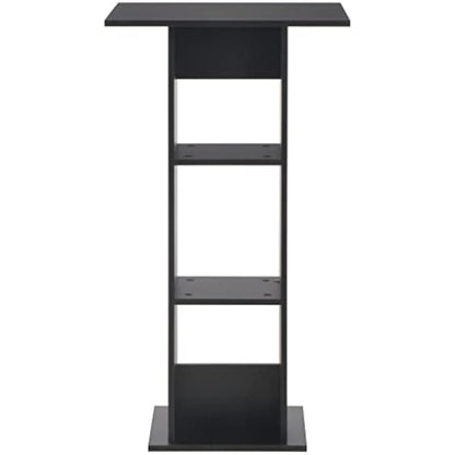 vidaXL Bar Table with Shelf Classic Modern Design Bistro Pub Bar Kitchen Coffee Dining Tall Breakfast Side End Stand Furniture Black