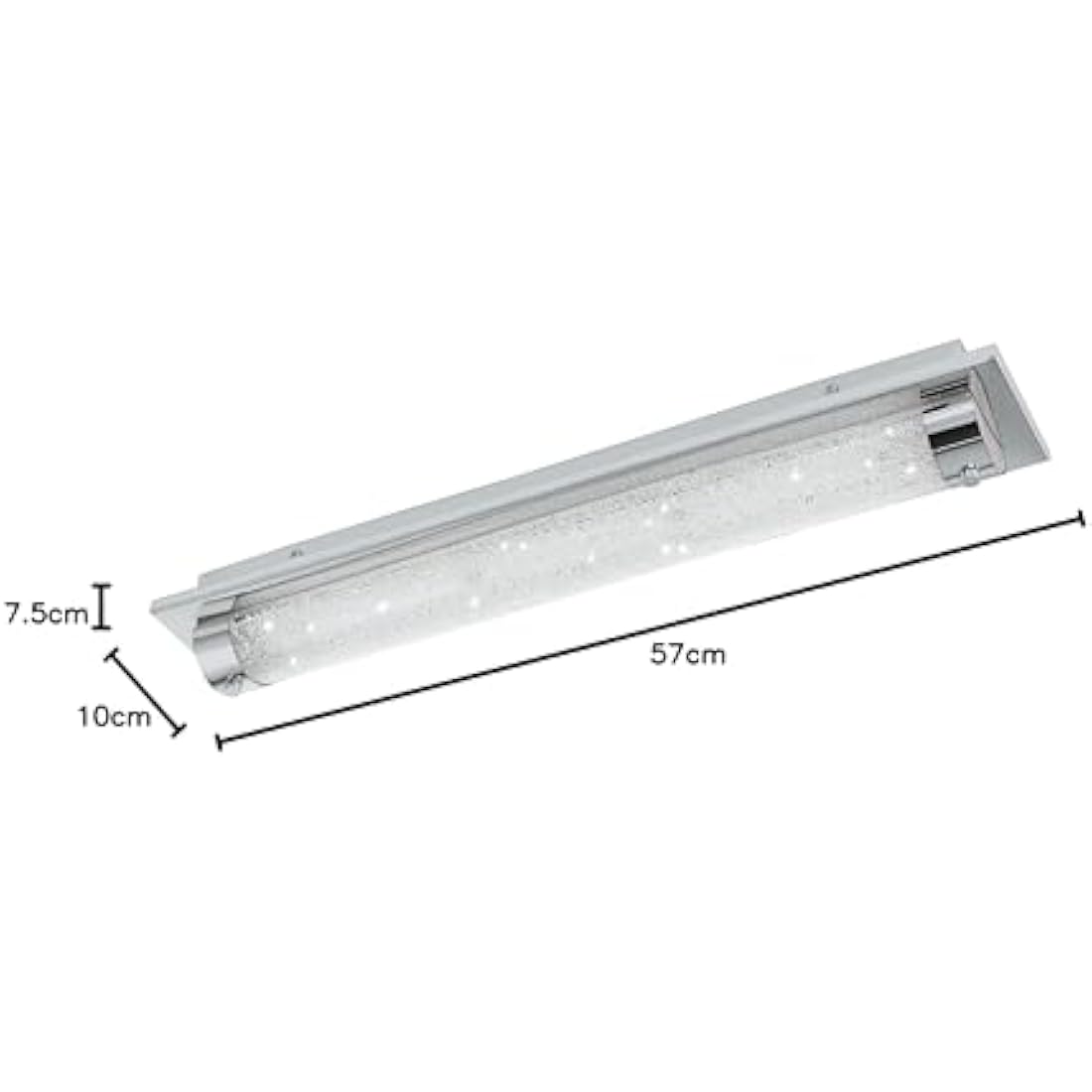 Eglo 97055 TOLORICO LED Bathroom Wall or Ceiling Light in Chrome and Crystal