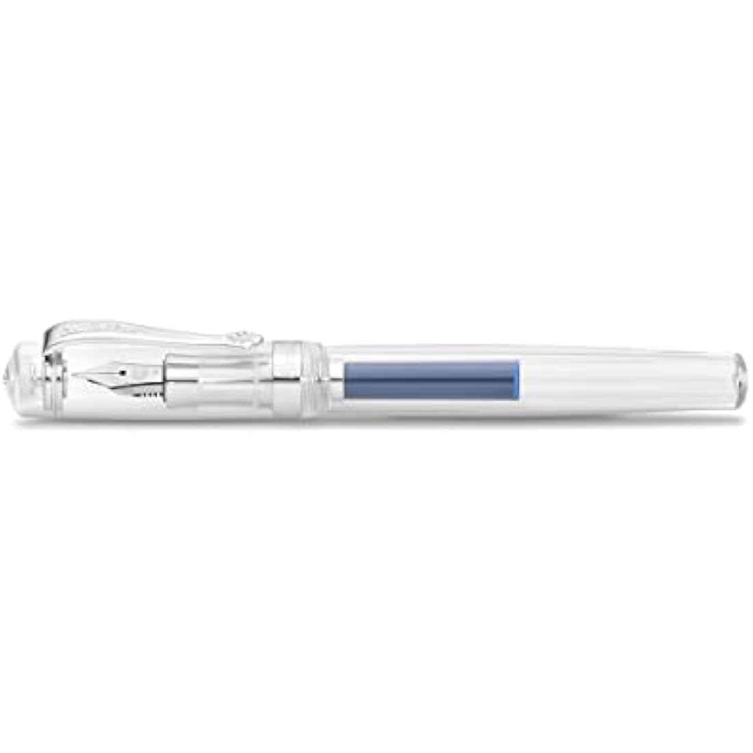 Kaweco STUDENT Transparent Fountain Pen, Premium Fountain Pen for Ink Cartridges with Steel Nib, Nostalgic Luxury Fountain Pen, 16 cm, Nib Width: M (Medium)