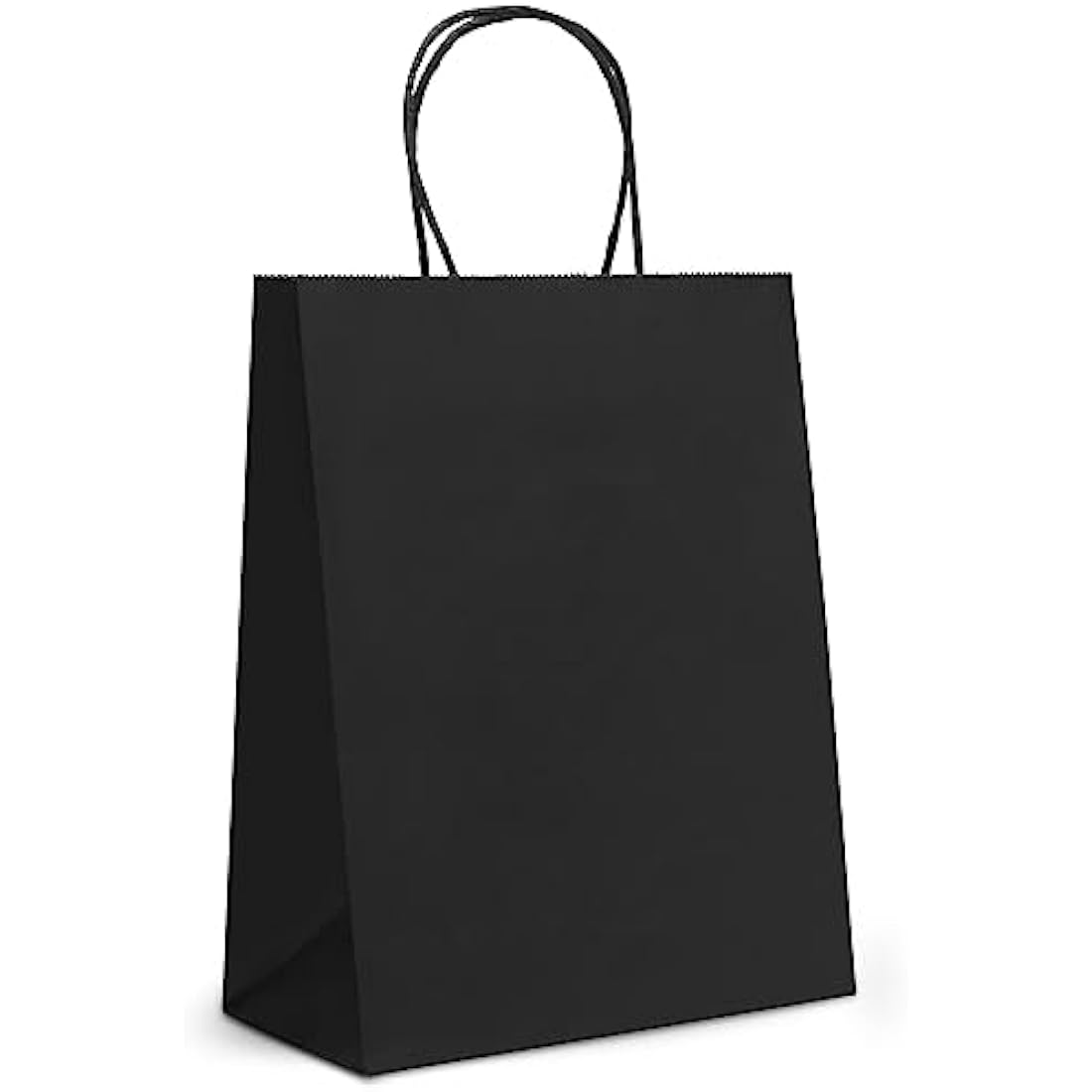 GIFTSAY 50 Pcs Black Kraft Paper Bags 15X8X21cm, 120 gsm Black Paper Gift Bags with Handles, Black Paper Shopping Bags for Retail, Shopping, Business, Gift Packaging