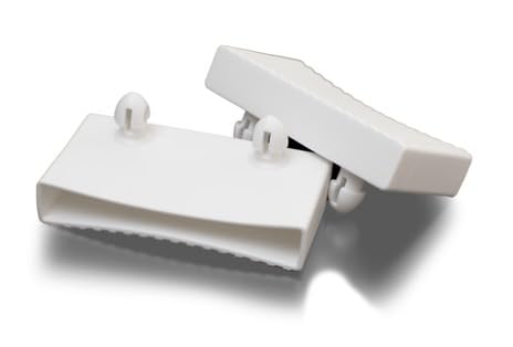 H-BOLT New replacement White 60-64mm side rail bed slat holders/caps for single, double, king and queen size beds frame (8)