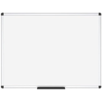 VIZ-PRO Magnetic Whiteboard 60 x 45 cm, Dry Erase White Board with Pen Tray, Silver Aluminium Frame, Dry Wipe Writing Board for Office, Home & School