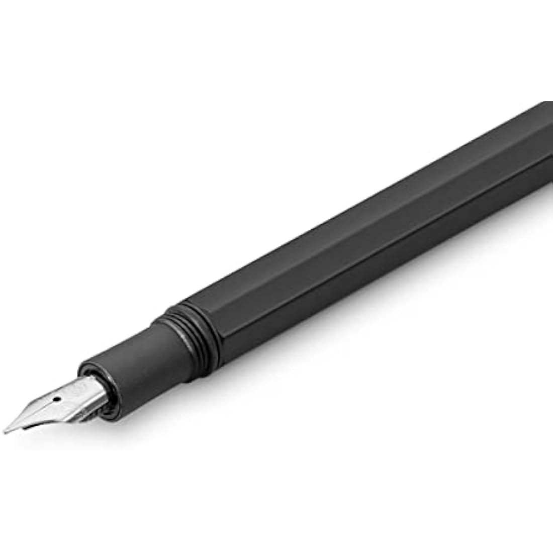 Kaweco Special Fountain Pen Black Aluminium in Octagonal Format I Exclusive Fountain Pen for Ink Cartridges Including Gift Metal Box I Nib Width F (Fine)
