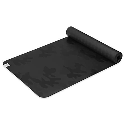 Gaiam Dry-Grip Yoga Mat - 5mm Thick Non-Slip Exercise & Fitness Mat for Standard or Hot Yoga, Pilates and Floor Workouts - Cushioned Support, Non-Slip