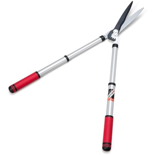 Kimura® Pro Telescopic Garden Shears - Premium Hedge Shears, Patented Gearing Technology, Lightweight Extendable Aluminium Handles, Japanese SK5 Steel Blades, Heavy Duty Gardening Shears - 630-820mm