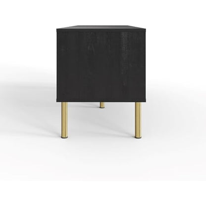 GFW Nervata TV Unit Modern Storage Media Entertainment Living Bedroom Black