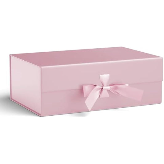 GIFTSAY Magnetic Gift Box for Presents 32.2 x20.3 x11.4 cm,Large Gift Boxes Pink with Lid for Gifts, Paper Wedding Favor Boxes,Birthday Gift Box Bulk, Party Favor Boxes