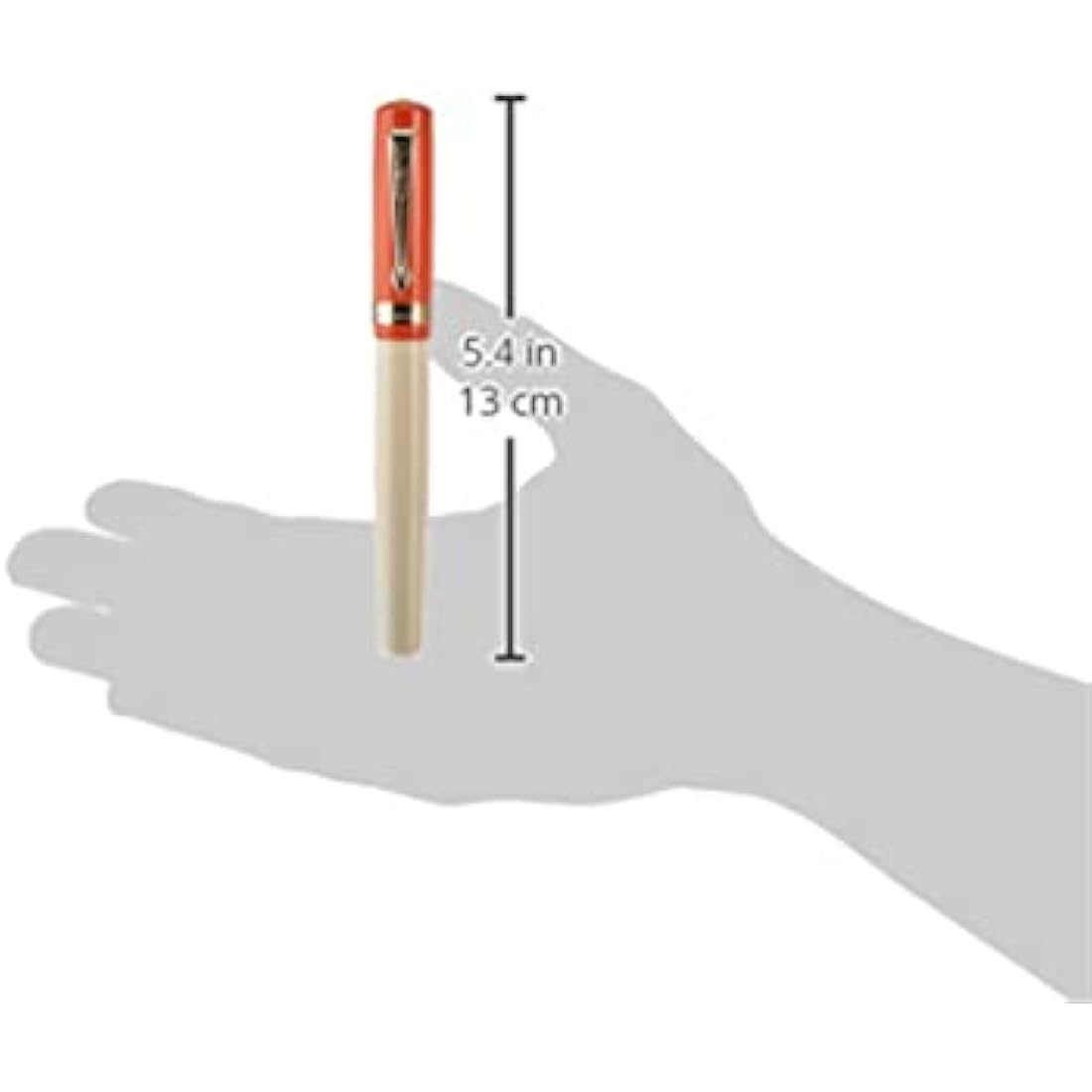 Kaweco STUDENT 70's Soul Fountain Pen I Premium Acrylic Fountain Pen for Ink Cartridges I Nostalgic Fountain Pen in Orange and Cream with Golden Details I Student Pen 16 cm I Nib: M (Medium)