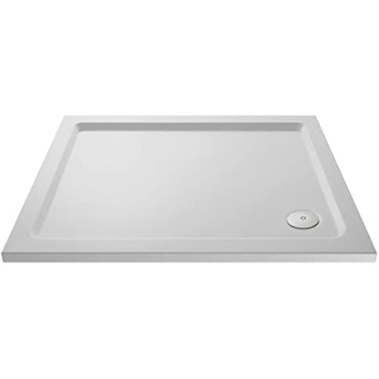 nuie NSR014 Trays Modern Bathroom Slip Resistant Rectangular Shower Tray, 9000mm x 1000mm, Matt White