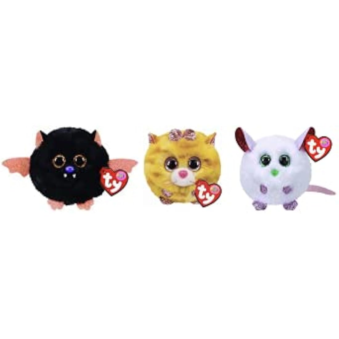 TY 2005918 Puffies Brie Mouse Xmas 2020-Ty Reg Plush Animal, Multicolor