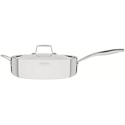 Tramontina 3-Ply Stainless Steel Frying Pan with lid 30cm (5.6l)