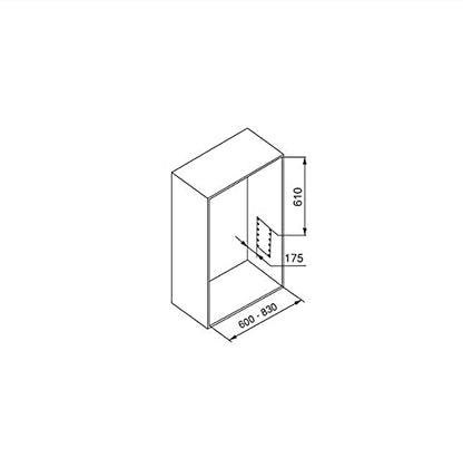 Emuca -Hang pull down wardrobe rail lift, adjustable width 23,6-32,6 inch 600-830mm, black