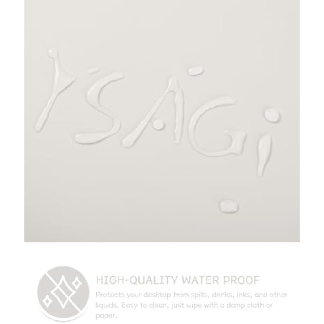 YSAGi Non-Slip Desk Pad, Waterproof PVC Leather Desk Table Protector, Ultra Thin Large Mouse Pad, Easy Clean Laptop Desk Writing Mat for Office Work/Home/Decor (60 x 35 cm, Gray)