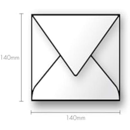 Clairefontaine - Ref 50088C - Pollen Iridescent Envelopes (Pack of 20) - 140 x 140mm in Size, 120gsm Paper, Suitable for Use with Inkjet or Laser Printers - Gold