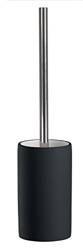 KW "Pure" Porcelain Toilet Brush and Holder Black