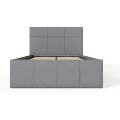 GFW Classic Leather Upholstered Ottoman Storage Bed With Gas Side Lift & Under Bed Storage, Single, Grey
