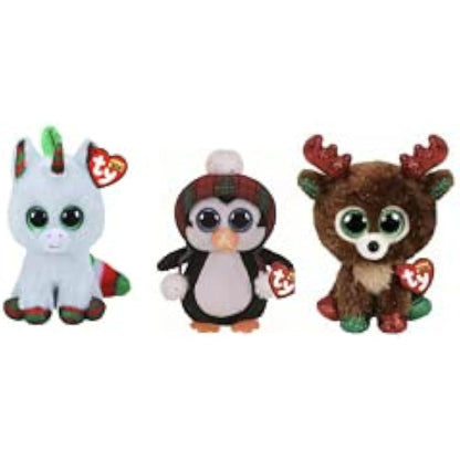 Ty UK Ltd 2005913 Beanie Boos Snowfall Unicorn Xmas 2020-Boo-Reg Plush Animal, Multicolor