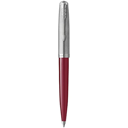 Parker 51 Ballpoint Pen | Burgundy Barrel with Chrome Trim | Medium Point with Black Ink Refill | Gift Box
