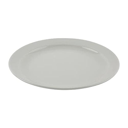 Athena Hotelware Narrow Rimmed Plates in White Porcelain - Super Vitrified Durable Glaze - Oven