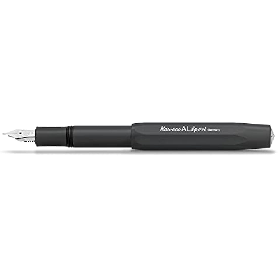 Kaweco AL SPORT Fountain Pen Black I Premium Fountain Pen for Ink Cartridges I Exclusive Fountain Pen 13 cm I Nib: BB (Extra Broad)