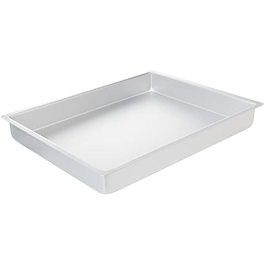 PME OBL12162 Aluminium Oblong Cake Pan Silver 12 x 16 x 2-Inch Deep