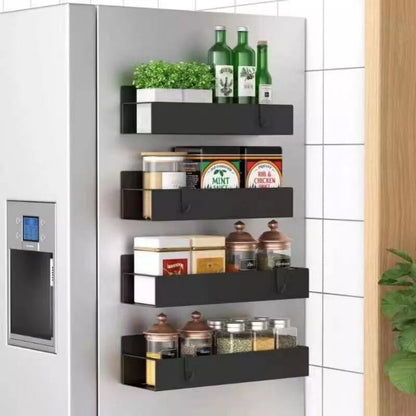 2Pcs 1S+1L Spice Rack for Refrigerator Metal Versatile spice rack Storage Space New