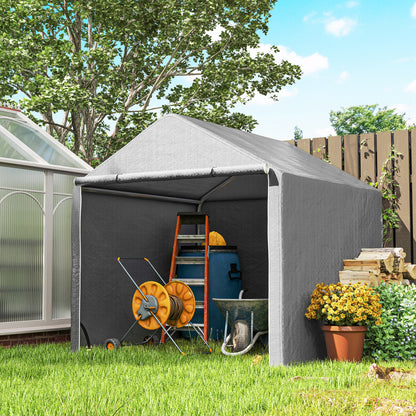 Outsunny 2 x 2m Garden Fabric Storage Tent - Grey