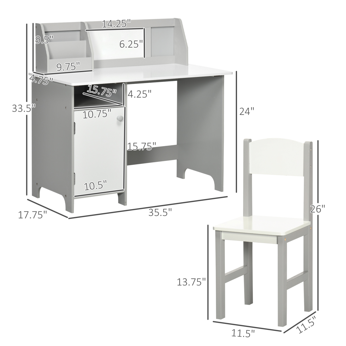 Kids Desk and Chair Set