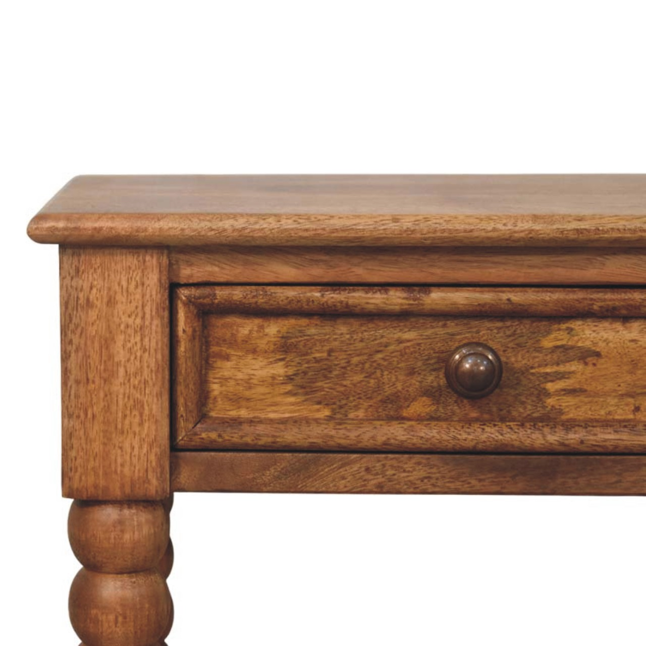 Artisan Furniture Solid Wood Spindle Bedside, 1 Drawer, 1 Shelf, Brown