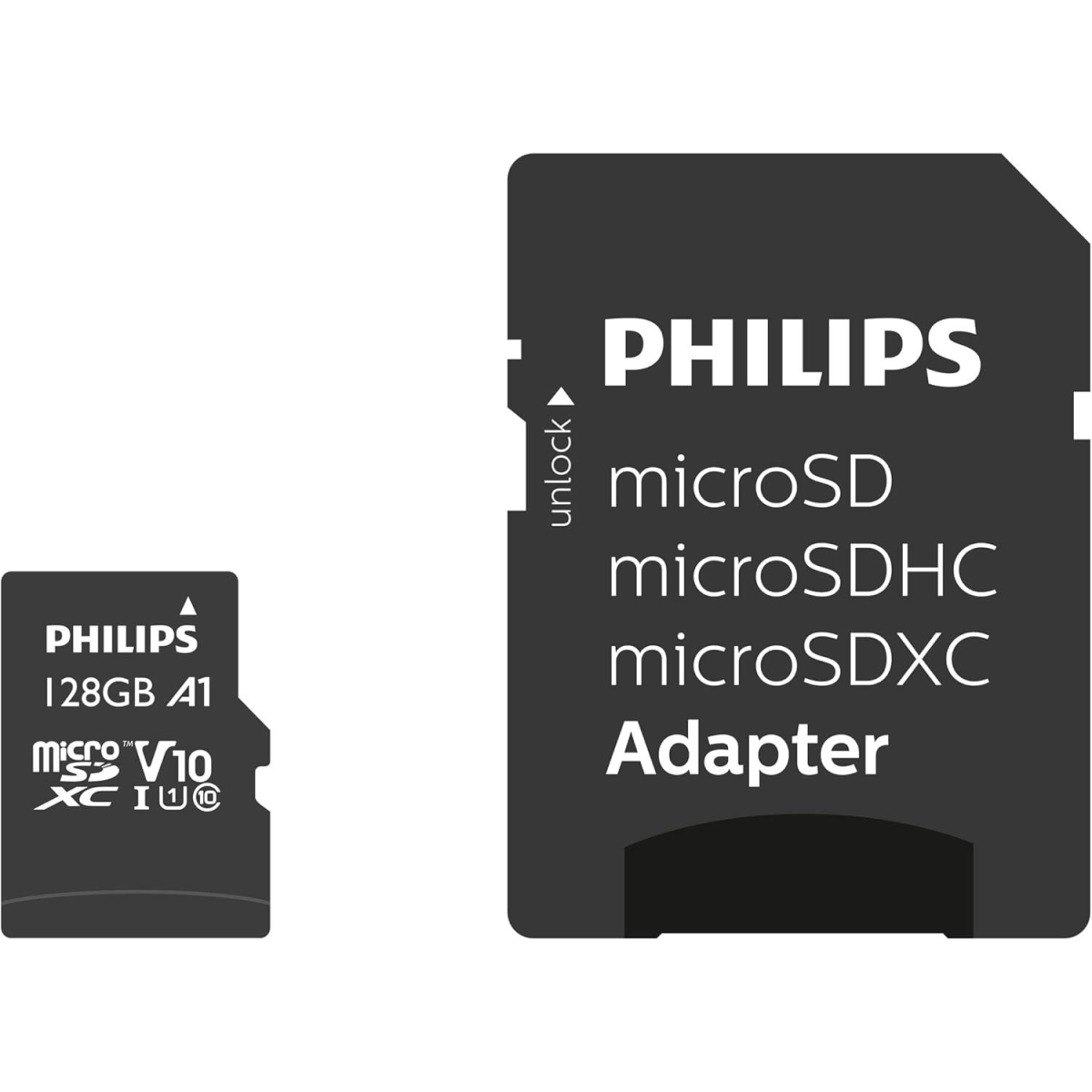 Philips Micro SDXC Card 128 GB Class 10 UHS-I U1 with Adaptor