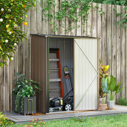 Outdoor Storage Shed Steel Garden Shed w/ Lockable Door for Backyard Outsunny