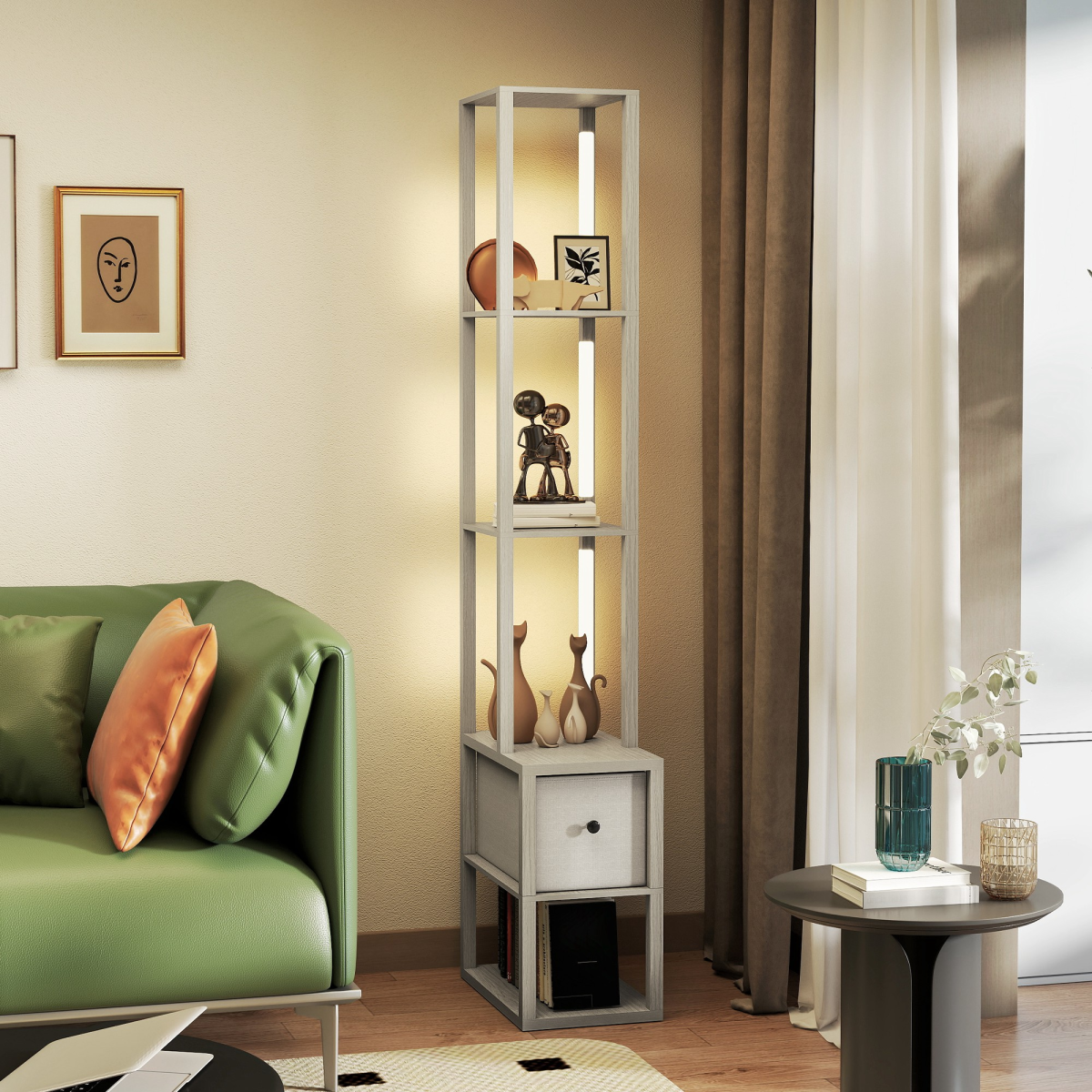 Bathroom Storage Cabinet-White