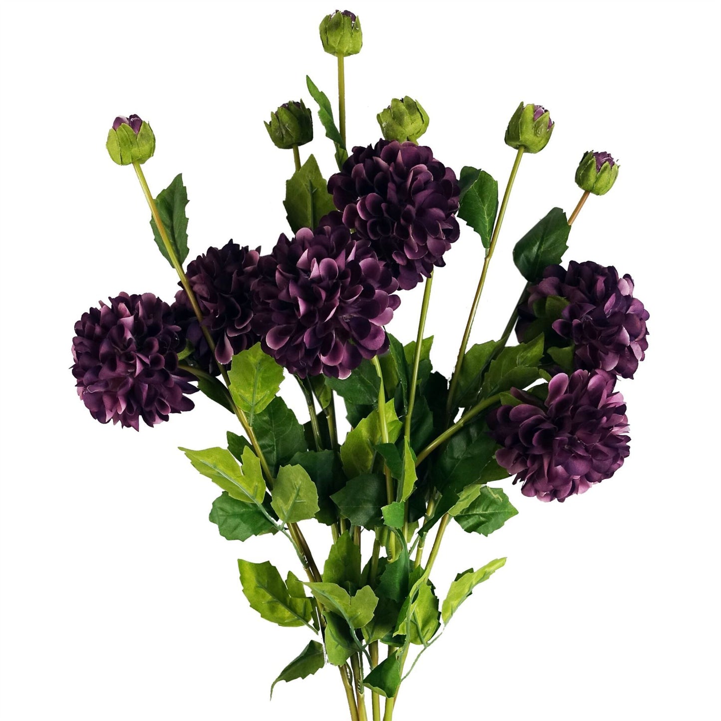 75cm Artificial Dahlia PomPom Flowers Purple