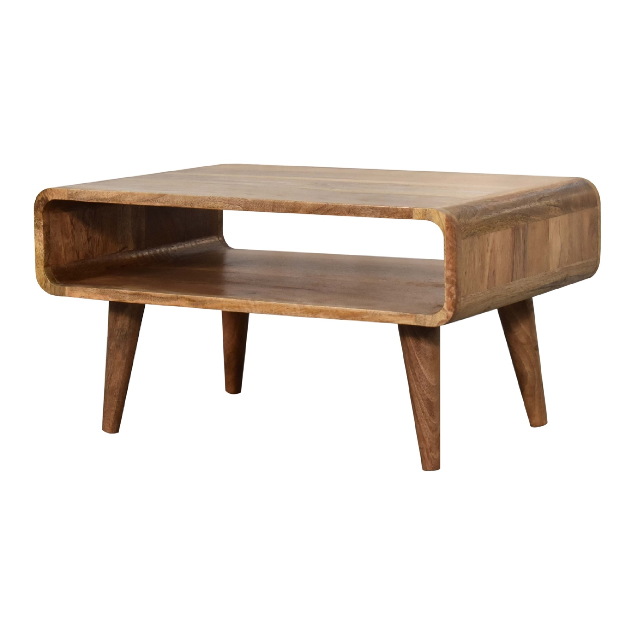 Artisan Furniture Solid Wood Open Oak-ish Media Unit, Beige