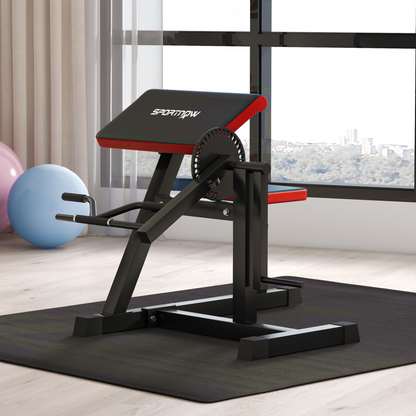 SPORTNOW Adjustable Preacher Curl Bench with Elbow Cushion for Home Gym