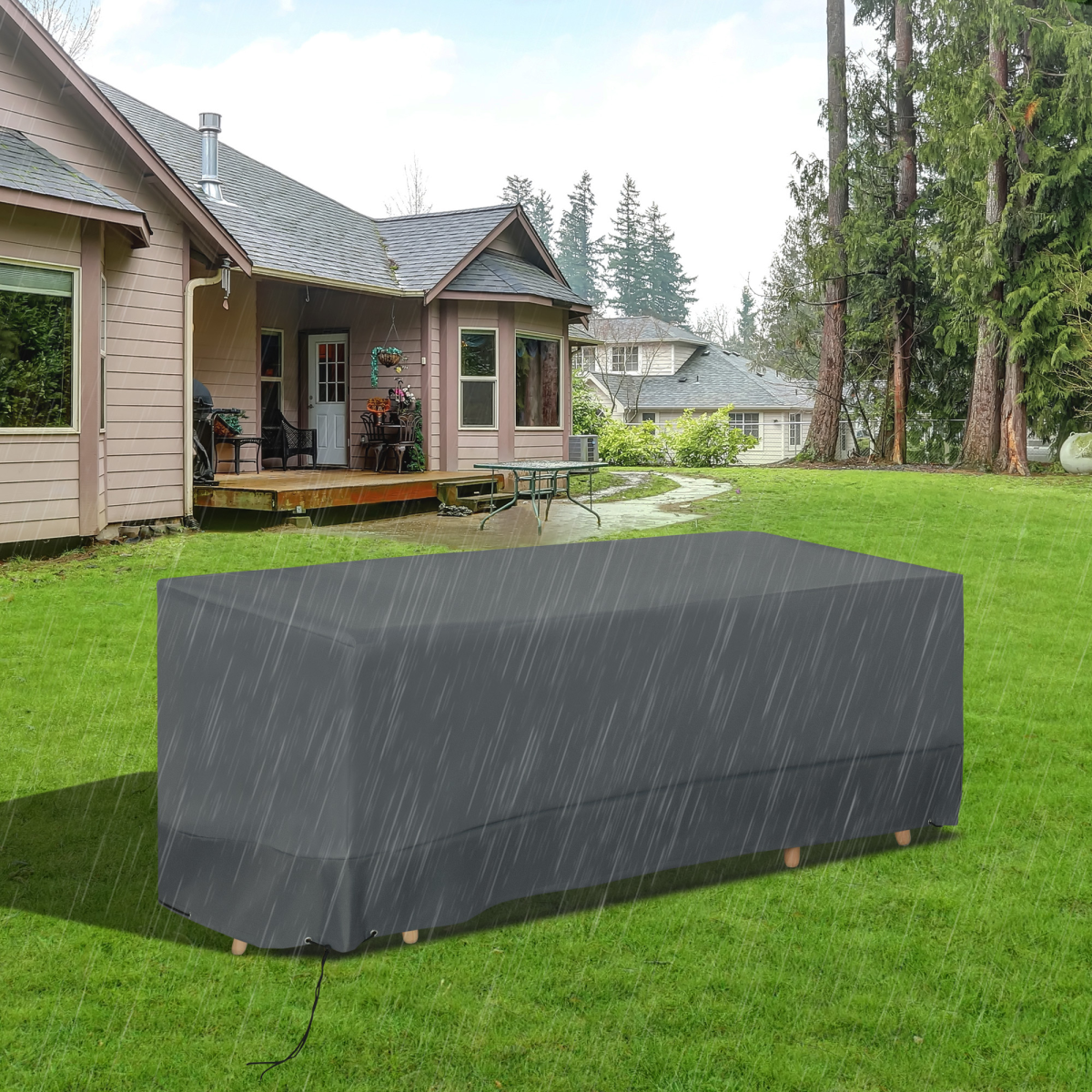 190x72cm Furniture Table Chair Sofa Set Cover Water UV Resistant Protection 600D