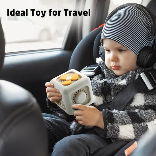 Montessori Sensory Cube Cognition Engaging Toy for Baby And Toddler Motor Skill Development