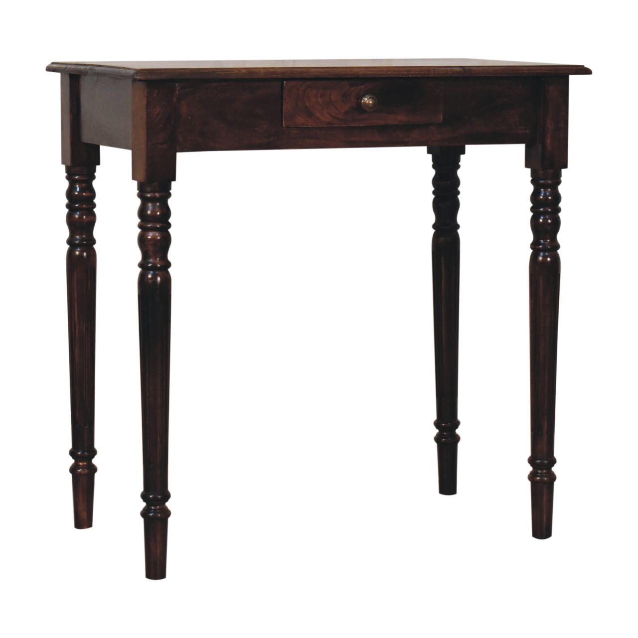 Artisan Furniture Solid Wood California Walnut Writing Desk, 1 Drawer, Dark Brown
