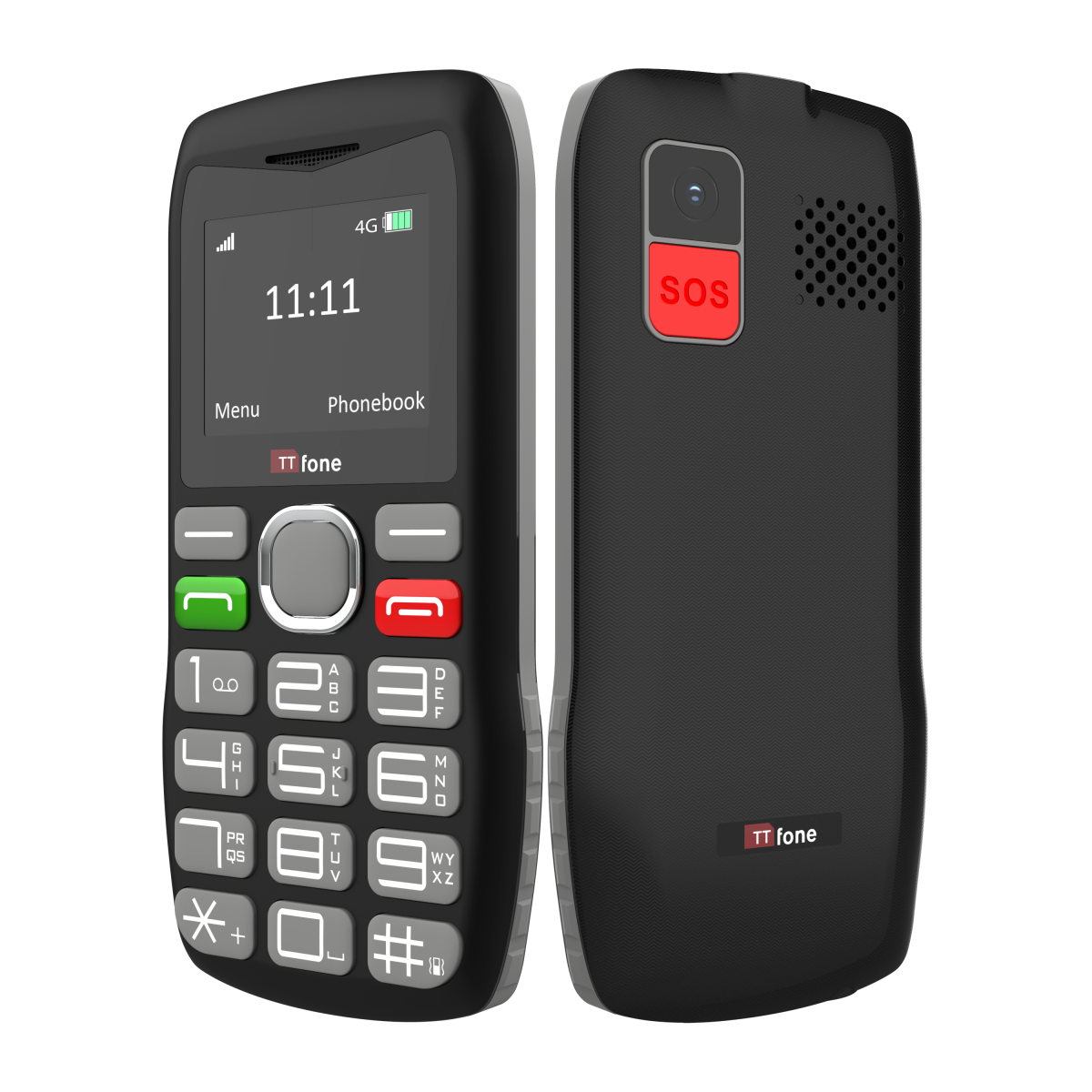 TTfone TT890 4G Senior Phone  Easy to Use Big Button Mobile Phone with Emergency Assistance Button, USB-C Charging, Bluetooth, Camera  Unlocked