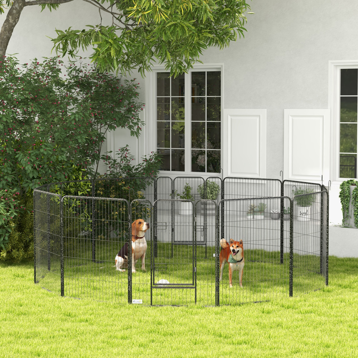 Heavy Duty Puppy Play Pen, 12 Panels Pet Exercise Pen, for Indoors, Outdoors