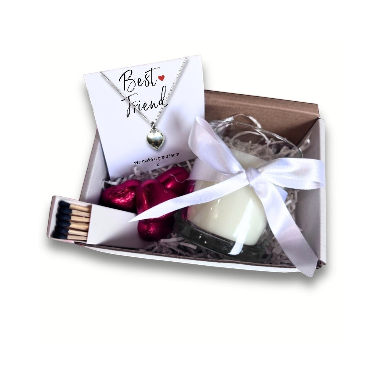 Small Best Friend Gift Hamper | Necklace, Chocolates & Candle