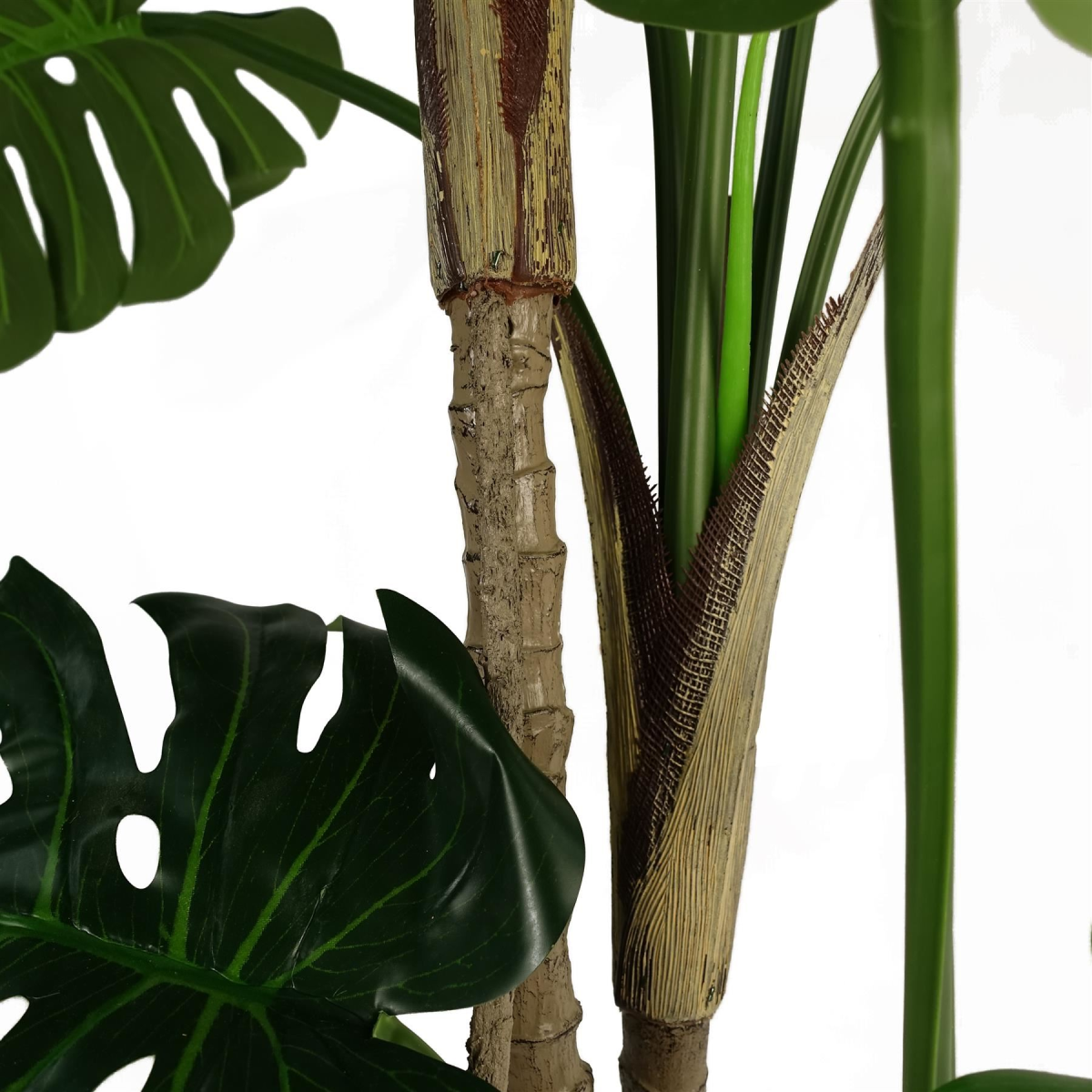 150cm (5ft) Luxury Monstera Plant Black Pot Gold Metal Planter