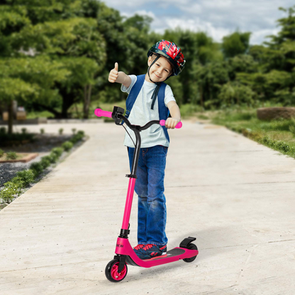 120W Electric Scooter w/ Battery Level Display, Rear Break - Pink HOMCOM