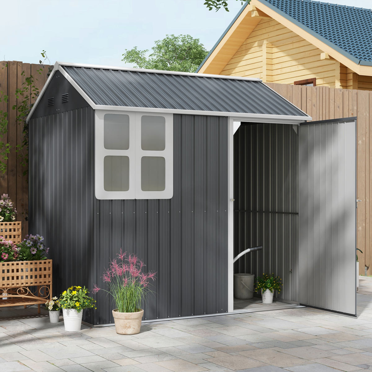 Galvanised Steel Storage Shed - Durable Design & Ample Space 7x6ft