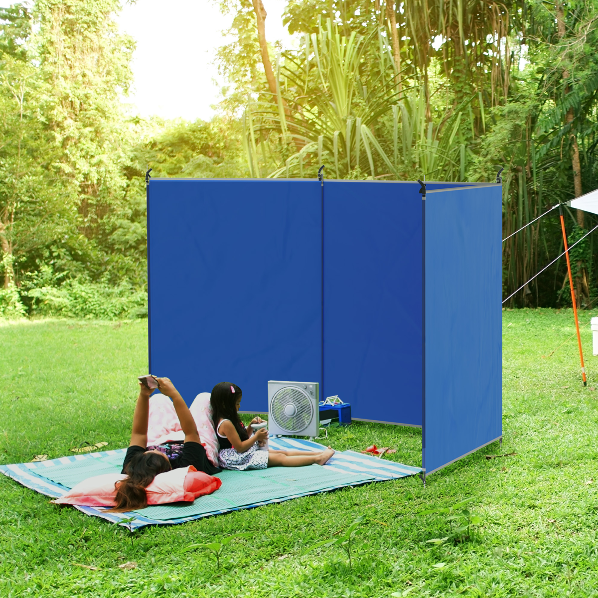 Camping Windbreak Portable Wind Blocker Privacy Wall, 4.5m x 1.5m